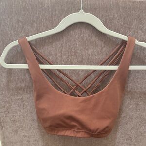 NWOT Victoria’s Secret Sport Strappy Back Bralette - Copper Small Light Support